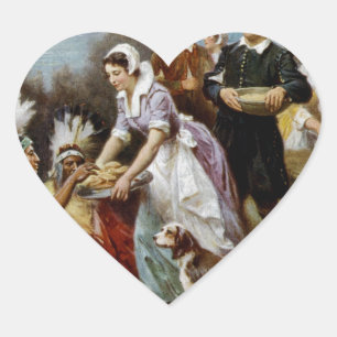 Pegatina En Forma De Corazón 1.ª acción de gracias