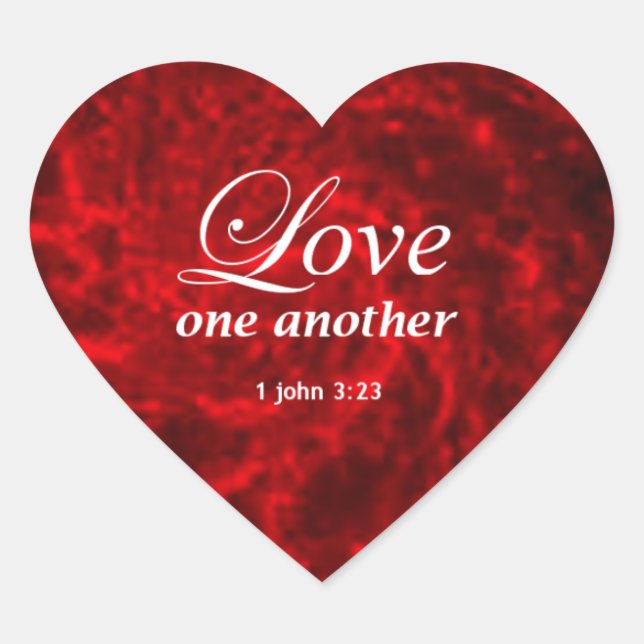 Pegatina En Forma De Corazón 1 3:23 de Juan (Anverso)