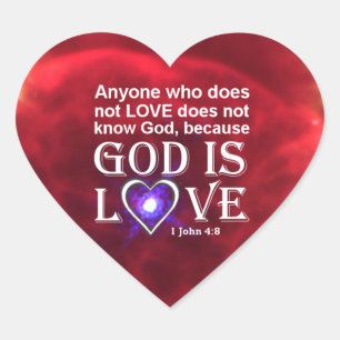 Pegatina En Forma De Corazón 1 Juan 4:8