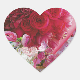 Pegatina En Forma De Corazón 20 Rosas Pegatinas con China Teacup