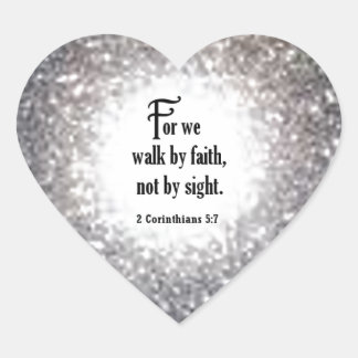 Pegatina En Forma De Corazón 2 Corintios 5:7