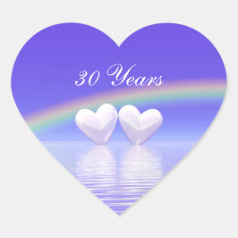 Pegatina En Forma De Corazón 30° Aniversario de Pearl Hearts