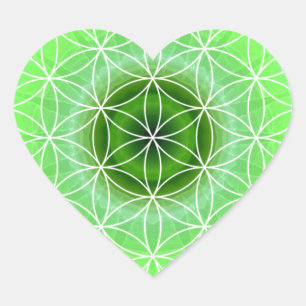 Pegatina En Forma De Corazón 4 Chakra verde corazón creado por Tutti