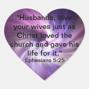 Pegatina En Forma De Corazón 5:25 de Ephesians