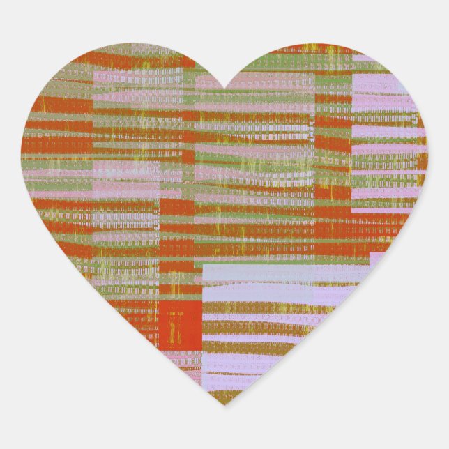Pegatina En Forma De Corazón A cuadros-ish (Anverso)