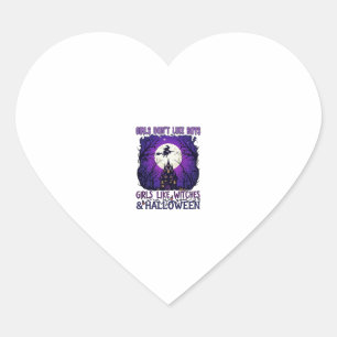 Pegatina En Forma De Corazón A las chicas no les gustan las brujas de Halloween