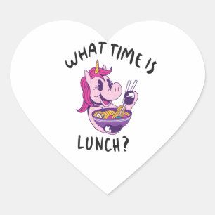 Pegatina En Forma De Corazón ¿A qué hora es el almuerzo?