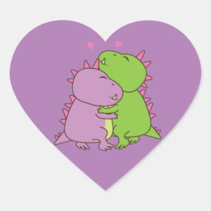 Pegatina En Forma De Corazón A veces solo necesitamos un abrazo morado