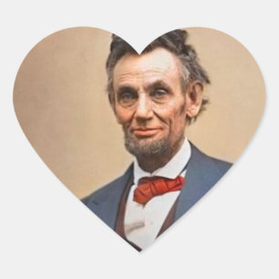 Pegatina En Forma De Corazón Abraham Lincoln
