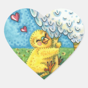 PEGATINA EN FORMA DE CORAZÓN ABRAZA A TU MOMMA, CUTE CHICK AMA A LA MADRE HASTA