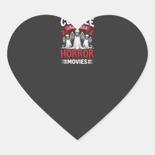 Pegatina En Forma De Corazón Abraza y Mira Películas de Terror Esqueleto Hallow