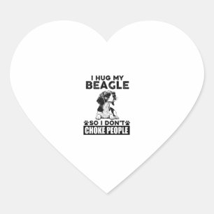 Pegatina En Forma De Corazón Abrazo Mi Beagle Para No Ahogar A La Gente Perro G