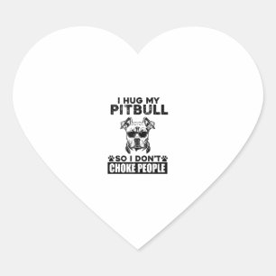 Pegatina En Forma De Corazón Abrazo mi Pitbull Para No Ahogar A La Gente Perro 