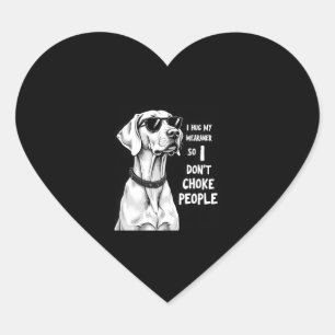 Pegatina En Forma De Corazón Abrazo mi Weimaraner para no asfixiar a la gente G
