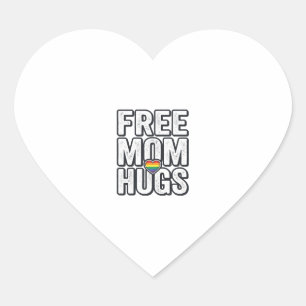 Pegatina En Forma De Corazón Abrazos de mamá gratis Orgullo Corazón Diseño de c