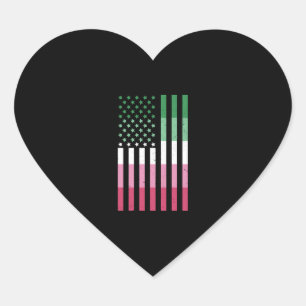 Pegatina En Forma De Corazón Abrosexual Bandera de Estados Unidos LGBT regalo A