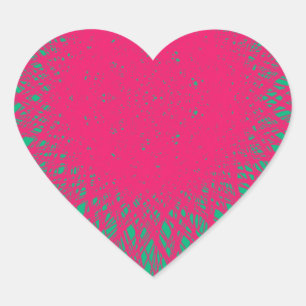 Pegatina En Forma De Corazón abstracto de pinky