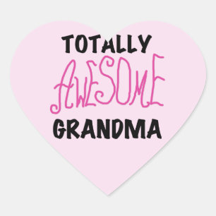 Pegatina En Forma De Corazón Abuela totalmente asombrosa - camisetas y regalos