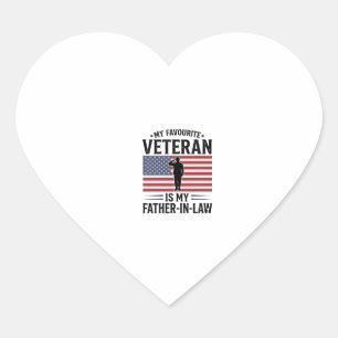 Pegatina En Forma De Corazón Abuelo Veterano Suegro Patriótico Cita Vintage Des