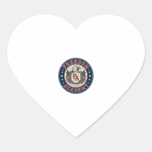 Pegatina En Forma De Corazón Academia Patriótica Libertad Universidad Patriótic