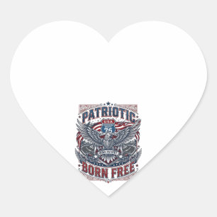 Pegatina En Forma De Corazón Acero Patriótico Guardián de la Carretera Motocicl