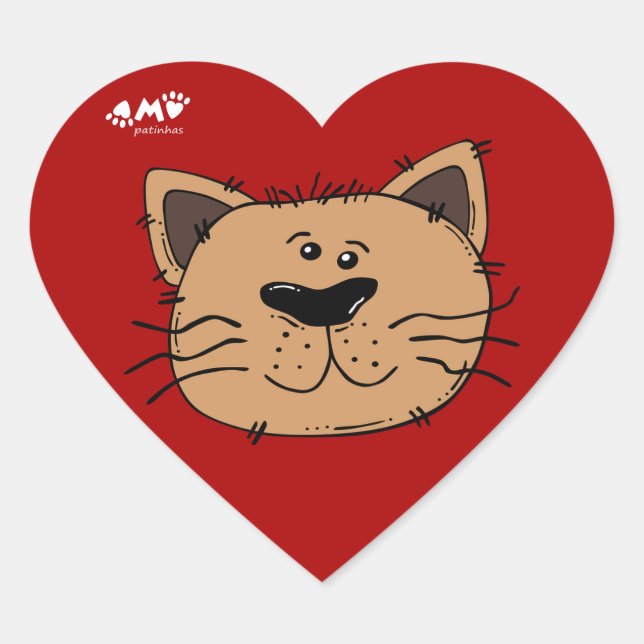 Pegatina En Forma De Corazón Adesivo (Anverso)