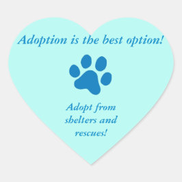 Pegatina En Forma De Corazón Adopción de la mejor opción de impresión de Blue P