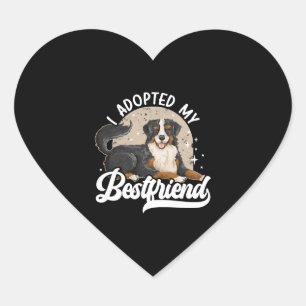 Pegatina En Forma De Corazón Adopté Mi Mejor Rescate Por Los Derechos De Los An