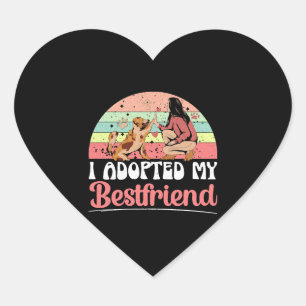 Pegatina En Forma De Corazón Adopté Mi Mejor Rescate Por Los Derechos De Los An