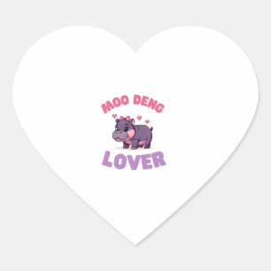 Pegatina En Forma De Corazón Adorable MOO DENG LOVER Beaubbyist Hobbyist Hippo