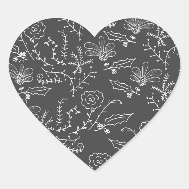 Pegatina En Forma De Corazón Adornos festivos (Anverso)