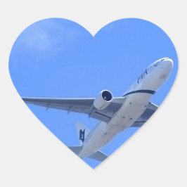 Pegatina En Forma De Corazón Aerolínea comercial