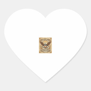 Pegatina En Forma De Corazón Aguila Calva Vintage Patriótica Deteriorada