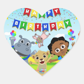 Pegatina En Forma De Corazón Akili y Pegatina de amigos 2