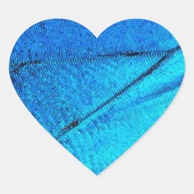 Pegatina En Forma De Corazón Ala de mariposa azul irlandés (Anverso)
