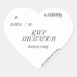 Pegatina En Forma De Corazón #ALAVANT Producciones Boda Invitación RSVP