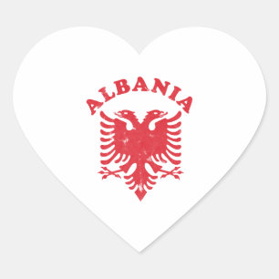 Pegatina En Forma De Corazón Albania Águila