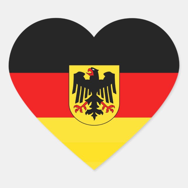 PEGATINA EN FORMA DE CORAZÓN ALEMANIA (Anverso)