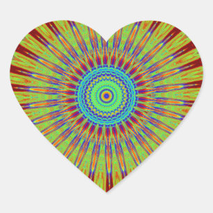 Pegatina En Forma De Corazón alfombra iraní  patrón tribal étnico africano.jpg