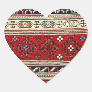 Pegatina En Forma De Corazón Alfombra Patrón Turca Paz Amor Arte Fiesta Destino