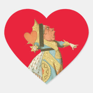 Pegatina En Forma De Corazón Alice en el País de las Maravillas - Reina de Cora