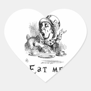 Pegatina En Forma De Corazón Alicia en el país de las maravillas - Cómeme