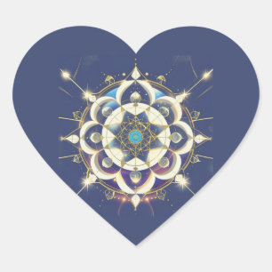 Pegatina En Forma De Corazón Alineación de Estrella Dorada – Un Universo de Geo