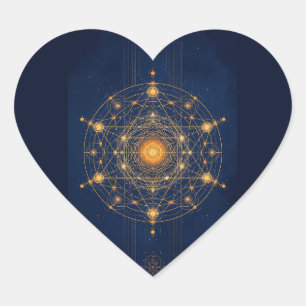 Pegatina En Forma De Corazón Alineación estelar: La geometría de la luz interio