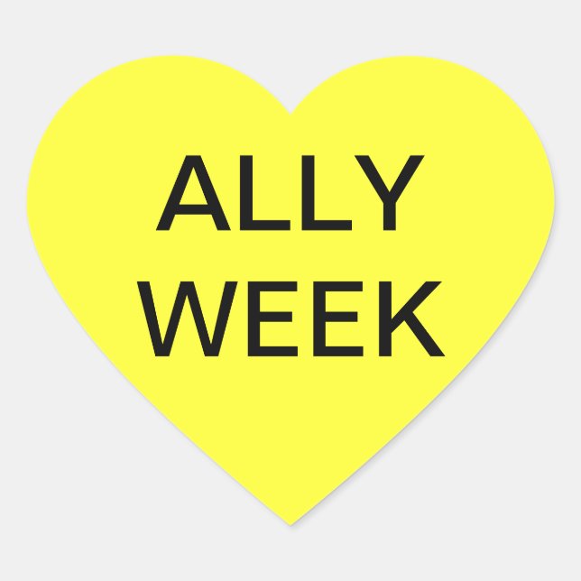 PEGATINA EN FORMA DE CORAZÓN ALLY WEEK (Anverso)