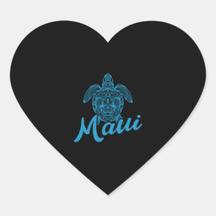 Pegatina En Forma De Corazón Aloha Maui Hawaiian Island Surfing Vacation