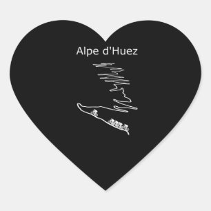 Pegatina En Forma De Corazón Álpe Huez En Francia: Hombres De Diseño De Cicli