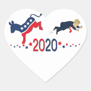 Pegatina En Forma De Corazón Ama el fracaso de Donald Trump en 2020