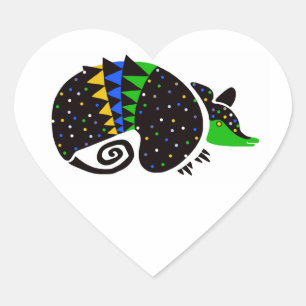 Pegatina En Forma De Corazón Amante de los animales - ARMADILLOS - pegatina del