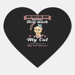 Pegatina En Forma De Corazón Amantes del gato Cuánto Amor Me Da El Regalo Del